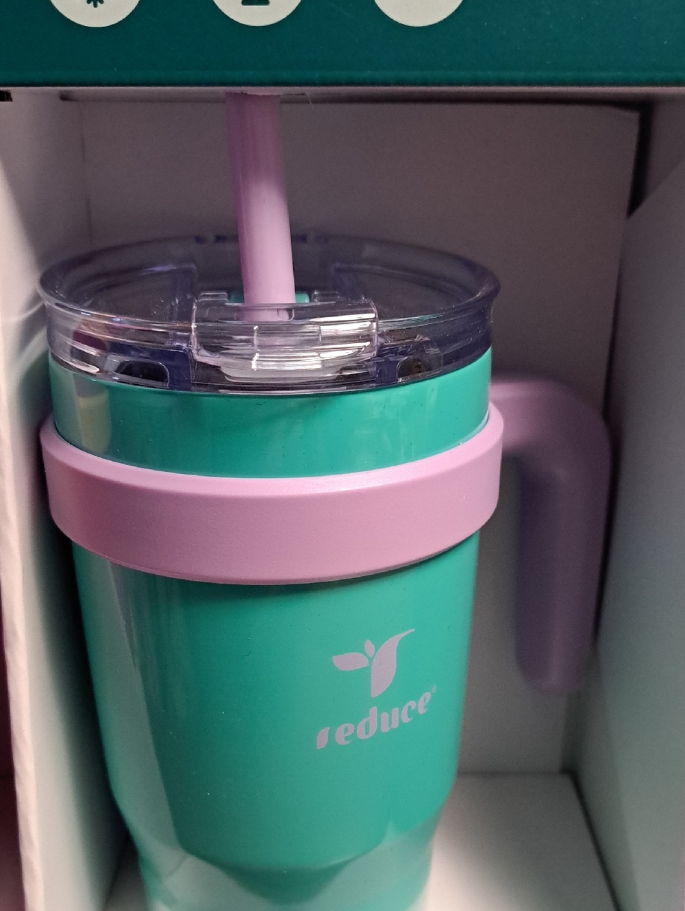reduce® 24oz Insulated Tumbler - Pink and Teal - Picture 3 of 4